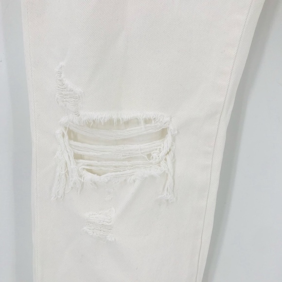 Rolla's Original High Rise Straight Leg Distressed Jeans White Size 30 - Picture 8 of 11
